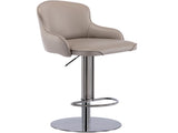 Black Titanium Stainless Steel Bar Stools,Grade Modern Leather Bar Chair with Backrest,Swivel W2195P180363
