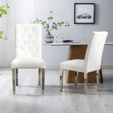 Set of 2 Modern Dining Chairs with Plush Velvet Upholstery, Sturdy Stainless Steel Legs & S-Shaped 62068947