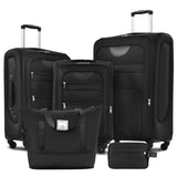Softside Luggage Expandable 3 Piece Set Suitcase with Duffel Bag Upright Spinner Softshell N732P201004B