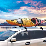 ZUN 1 Pair Universal J-Bar Kayak Carrier 220LBS Load Heavy Duty Canoe Car Top Mount Carrier Roof Rack 04888487