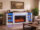 55" Fireplace TV Stand for TVs up to 65", Entertainment Center Console with RGB LED Strips, 6 50593919