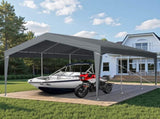 12X20FT Carport Car Port Canopy Grey without Sidewalls 70083042