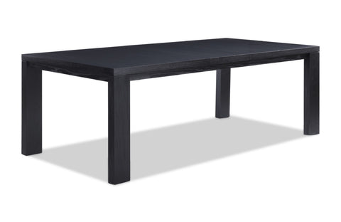 ZUN 1pc Contemporary Transitional Style Dining Rectangular 18" Extendable Leaf Table Black Finish Dining B011P162526