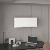 Note 32"W x 13" H Wall Cabinet with Sliding Doors , Wall Shelf, Storage Cabinet, Bedroom, Office, B200P239113