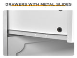 8-Drawer P2 MDF Painted Drawer Cabinet 41.34*14.96*35.43in White 06345832