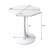 31.50"Modern Octagonal Coffee Table with MDF Table Top,Metal Base, for Dining Room, Kitchen, Living W757126156