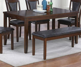 Beautiful Dining Room Furniture Walnut / Black 6pcs Set Dining Table 4x Side Chairs Bench Unique B011P291548