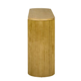 U_STYLE Sophisticated Console Table with Pine Veneer and Vertical Striped,Suitable for Entryway, N711P289125O