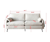 Deep 3-Seater Cloud Couch with 2 Armrest Pillows and 2 Toss Pillows, Love Seat for Living Room W3191P278034