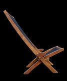 ZUN folding roping wood chair 76649356