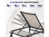 Assemble-Free Chaise Lounge Outdoor, Aluminum Outdoor Chaise Lounge Set of 2 , Patio Lounger W5756P485212
