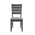 ZUN Set of 2 Dining Chairs with Fabric Upholstered Seat, Dark Grey B016P227268