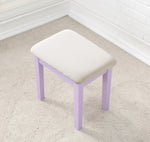 ZUN Moniys Wood Moniya Makeup Vanity Table and Stool Set, Purple T2574P163832