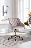 ZUN COOLMORE Velvet Home Office Desk Chair, Modern Cute Computer Chair, Wheels Height Adjustable W39531815