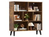 Wooden Cube Bookshelf, Open 3-Tier Bookcase with Legs, Freestanding Bookshelves Storage Organizer 57399162