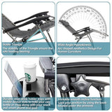 Infinity Zero Gravity Chair Pack 2, Outdoor Lounge Patio Chairs with Pillow and Utility Tray 81629870