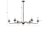 6-Light Metal Chandelier B03597662