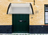 Polycarbonate Door Awning with Black Brackets 08689633