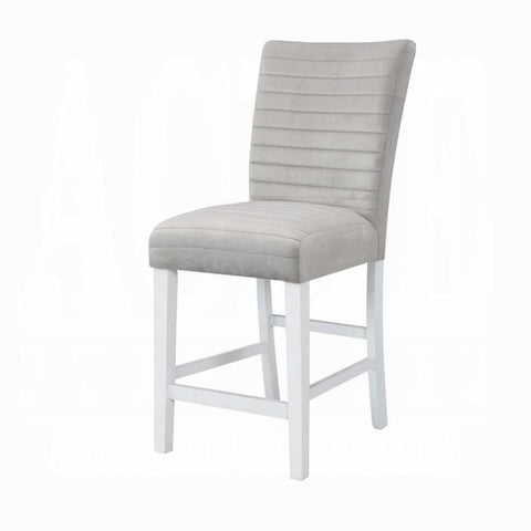 ZUN Grey and White Upholstered Counter Height Stools B062P181308