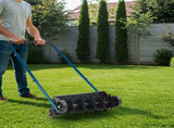 19in Push Spike Aerator, Heavy Duty Rolling Lawn Aerator, Rotary Spike Lawn Aerator, Manual Aeration 64590141