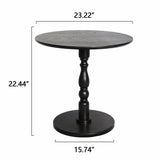 23'' Black Accent Round Table, Round Side Table, Small Table for Small Spaces, Modern Accent W2295P339118