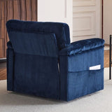 33 Inch Oversized Swivel Corduroy Lounge Chair - Plush Cushioned Armchair for Living Room, Bedroom, W1829P265013