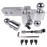 2" Receiver 12500 LBS Adjustable Trailer Hitch 4" Drop/Rise Tow Hitch Aluminum Drop Hitch 1-7/8", 95993286