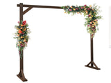 7.2ft Wooden Wedding Arch Dark Brown 88718701