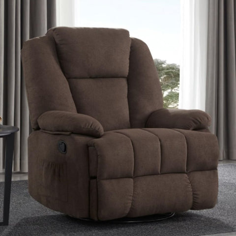 ZUN Manual Recliner Chair, 360 Degree Swivel Rocker Glider Rocking Chair, Living Room Chairs, T2694P178751