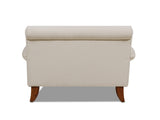 Alana 38" Lawson Accent Arm Chair Metal Casters, Sky Neutral Beige Polyester B2719P238304
