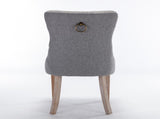 Nikki Collection Modern, High-end Tufted Solid Wood Contemporary Flax Upholstered Linen Dining Chair W114368384