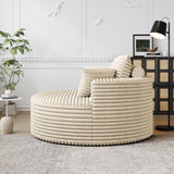 50"L Corduroy Sponge single sofa,No Assembly Required,Fluffy Modern Sleeper Chair for Living room, W834P337431