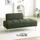 ZUN 56.3"Inch Width Modern End of Bed Bench,Teddy Fabric Upholstered 2 Seater Sofa Couch Entryway W2677P195014