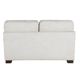 Modern Elegance Comfort Loveseat Cream Chenille Fabric Upholstery Decorative Pillows Solid Wood B011P256683