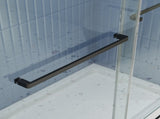 Bypass shower door, sliding door,soft close system, with 5/16" tempered glass and Matted black W2122P225214