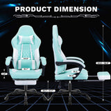 Ergonomic Video Gamer Chairs,Computer Gaming Chairs with Massage Lumbar Support and footrest,Racing W2367P288680