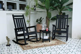 Outdoor Rocking Chair Set for Adults, All Weather Resistant Porch Rocker for Lawn Garden, Black W2103P278567