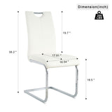 Modern Dining Chairs with Faux Leather Padded Seat Dining Living Room Chairs Upholstered Chair with W210127280