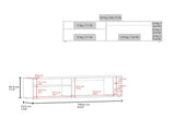 Tv Stand, 6 Shelves, 60" TV Capacity B097P296885