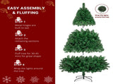 FCH 6ft PVC Material DIY 150 Lights Warm Color 8 Modes 1050 Branches Christmas Tree Green 11385269