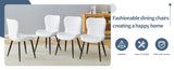 The White Minimalist Ergonomic Dining Chair Comes In A Pack of 4, With A Comfortable Design Of W1151P277171