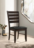 Cappuccino and Black Padded Seat Side Chairs B062P145658