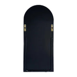 ZUN Black 71x31.5 inch metal arch stand full length mirror W2203P156461
