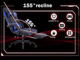 Video Game Chairs for Adults, PU Leather Gaming Chair with Footrest, 360&degSwivel Adjustable Lumbar 91466182