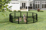 ZUN Dog Playpen Outdoor, 12 Panel Dog Fence 24" Pet Pen for Small Dogs Pet Exercise Pen for W1162P189305