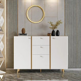 Sideboard Buffet Cabinet with 3 Drawers & 2 Doors,47.24"Buffet Cabinet with Adjustable Shelves 31519330