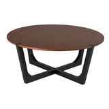 ACACIA SOLID WOOD COFFEE TABLE,BROWN & BLACK COLOR N770P269892B