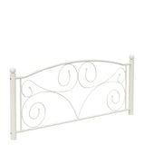 Full Size Unique Flower Sturdy System Metal Bed Frame with Headboard and Footboard W2297P347655