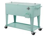 91*84.5*38.5cm Rectangular Plastic Box Frozen Insulation Cart Mint Green 43535541