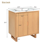 ZUN 30" Bathroom vanity Set with Sink, Combo Cabinet, Bathroom Storage Cabinet, Solid Wood Frame 13281534